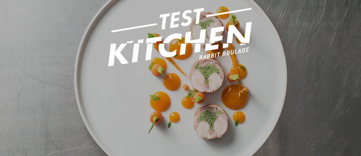 Rabbit & Herb Mousseline and Apricot & Carrot Purée with Work Sharp Culinary and Chef's Roll