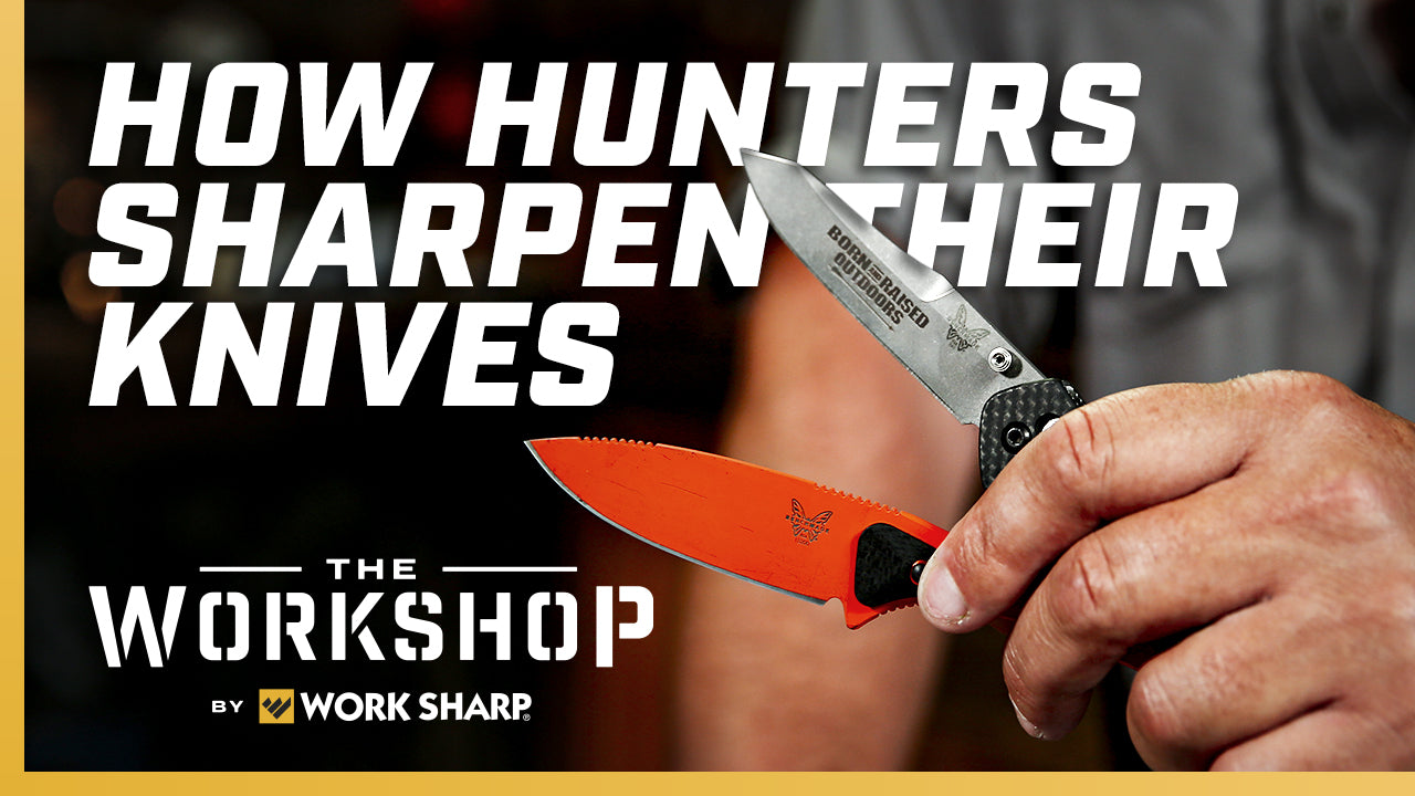 Sharpening a hunt knife